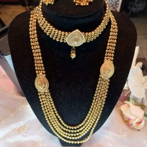 Plated gold south Indian set