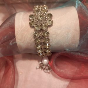 Silver crystal bracelet