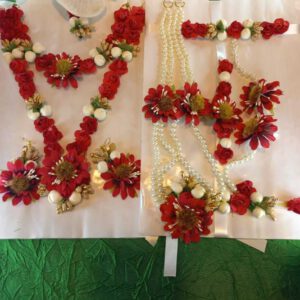 Cerise pink flower set