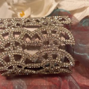 Broad silver bracelet