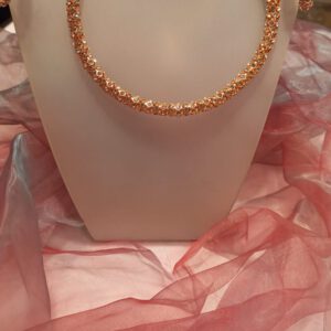 Crystal choker set with earrings