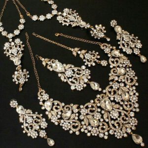 Crystal gold @white bridal with full attachments