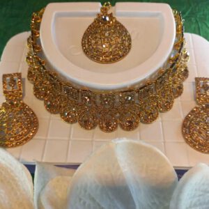 Crystal Gold Choker Set
