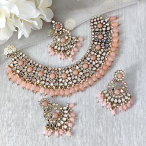 Crystal kundan set