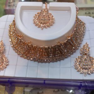 Crystal rose gold set