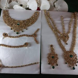 Crystal stoned bridal set