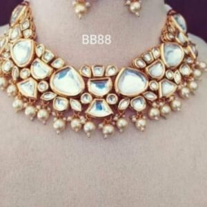 Designer kundan mirror set