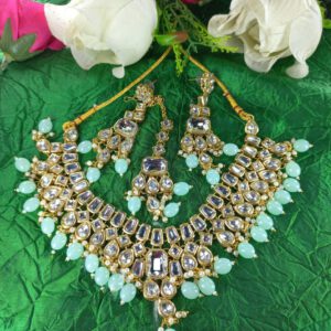Kundan crystal choker set