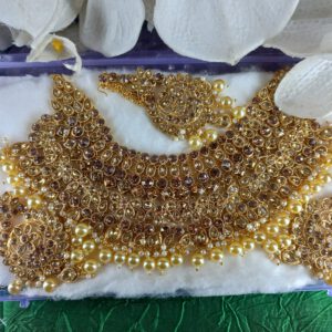 Kundan gold polki set