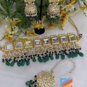 Kundan mirror choker set