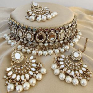 Kundan mirror set