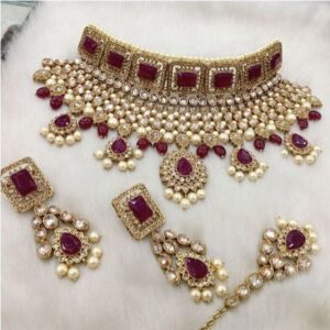 Kundan polki choker set
