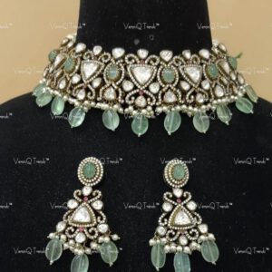 Kundan polki choker set