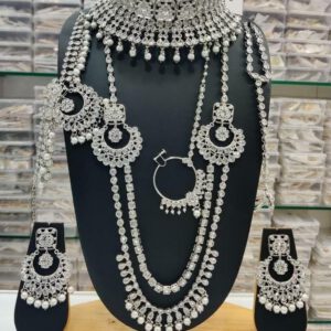 Kundan silver bridal jewellery