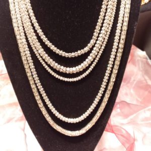 Long crystal chains silver