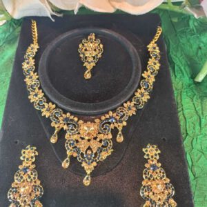 Navy blue crystal set