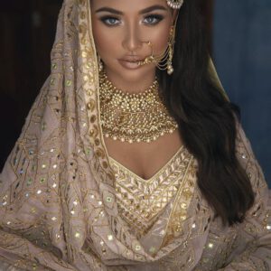 Polki gold @white choker set