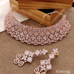Rose gold choker set