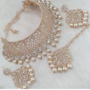 Rose gold choker set
