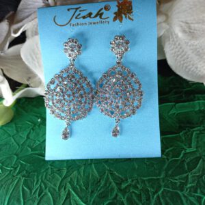 Silver crystal earrings