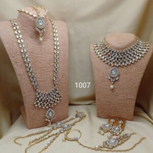 Silver kundan bridal set
