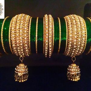 Bottle green bangles /per hand