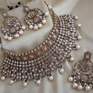 Antique crystal choker set