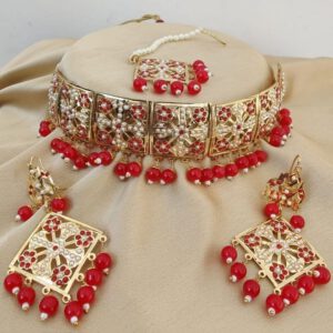 Red polki set