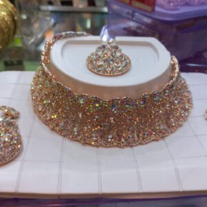 Crystal gold rainbow set