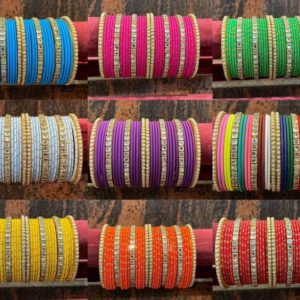 Velvet treaded bangles /per hand