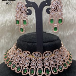 Crystal rose gold set