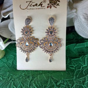 Rose gold crystal earrings