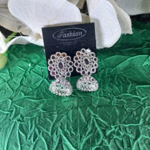 Mirror silver gymka earrings