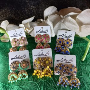 Diffrent colored gymka earrings