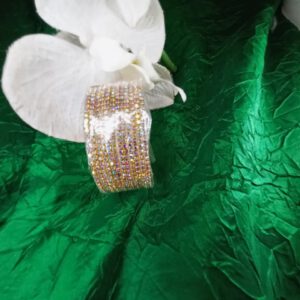 Pack of rainbow crystal bangles