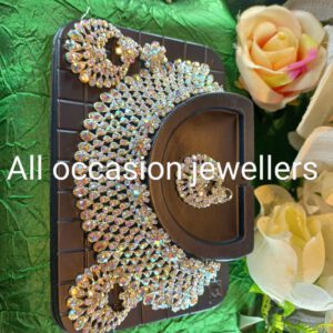 Gold crystal rainbow set